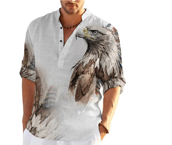 Männer Hemd Kurzarm Wolf Motiv Berlin Style