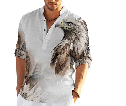 Männer Hemd Kurzarm Wolf Motiv Berlin Style