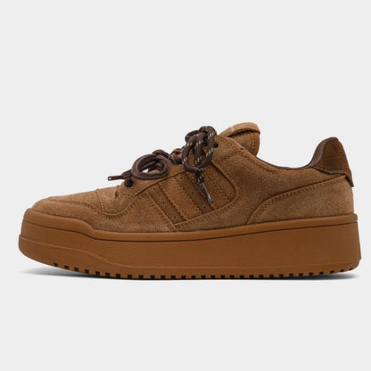 Damen Sneaker Platform Bequem Modisch Schnürschuhe