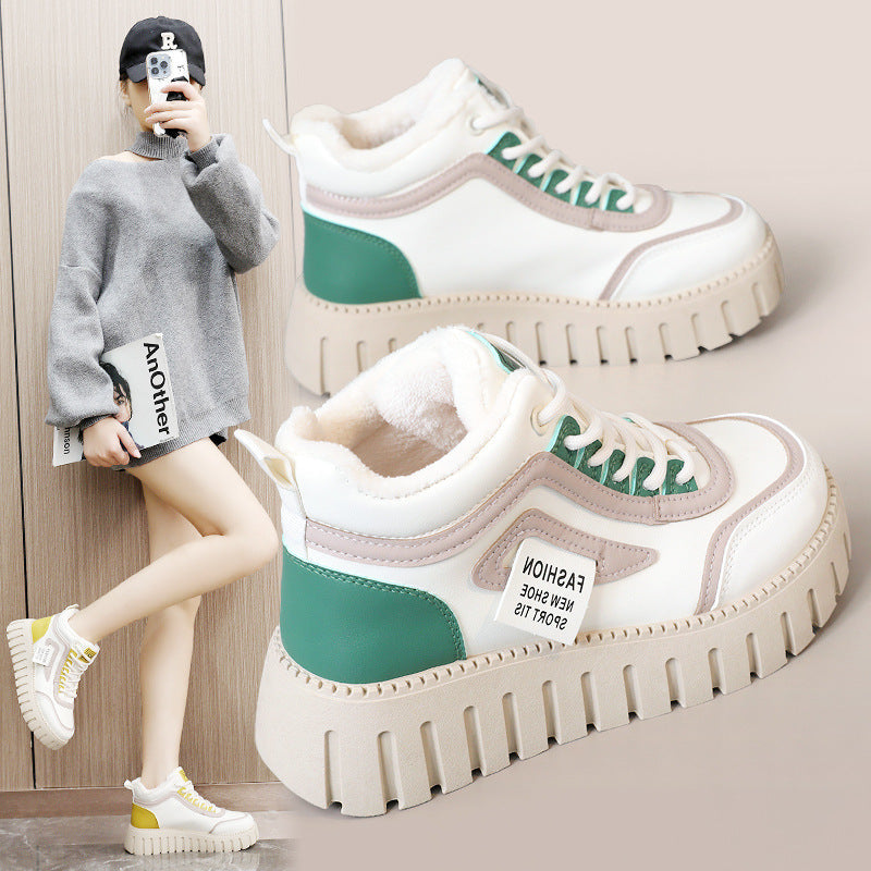 Damen Sneaker Sportlich High-Top mit Dämpfung und Weichem Innenfutter