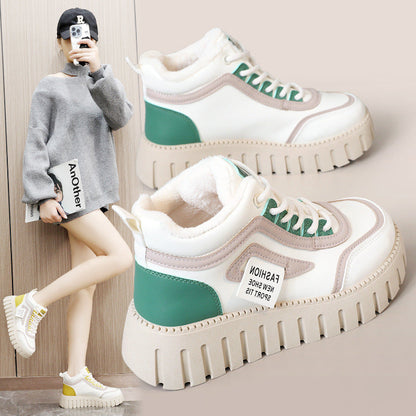 Damen Sneaker Sportlich High-Top mit Dämpfung und Weichem Innenfutter