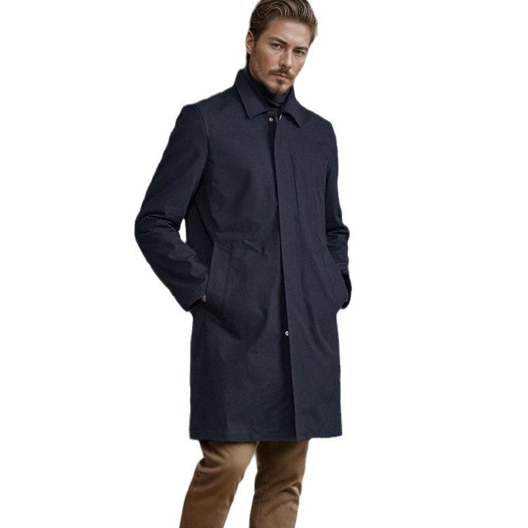 Herren Mantel Eleganter Wintermantel Mit Taschen
