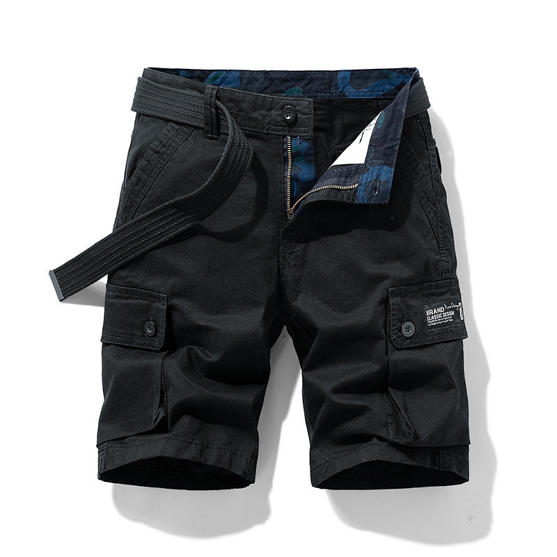 Herren Cargoshorts Bequem Vieltaschen Gürtelschlaufe