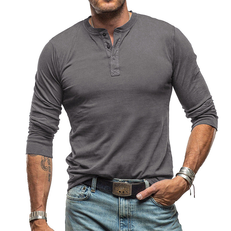 Herren Henley-Shirt Knopfleiste Modern Berlin Style - BerlinGlamour
