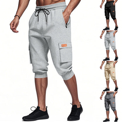 Herren modische Cargo-Shorts mit praktischen Seitentaschen und elastischem Bund BerlinGlamour. - BerlinGlamour