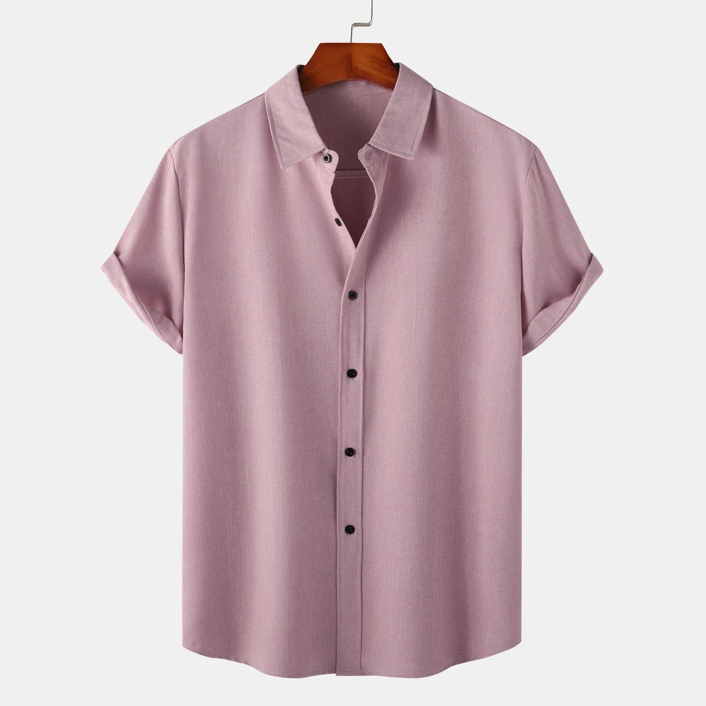 Herren Kurzarmhemd Modern Lässig Slimfit