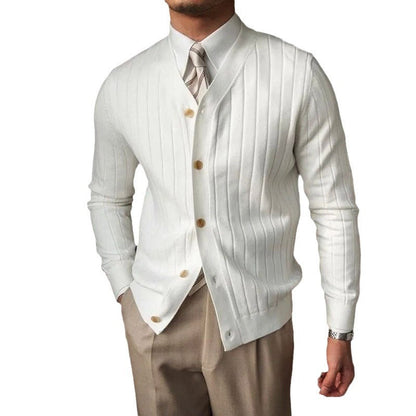 Herren Strickjacke Elegante Slimfit mit Knöpfen