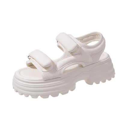 Damen Sandalen Sportlich Bequem Klettverschluss