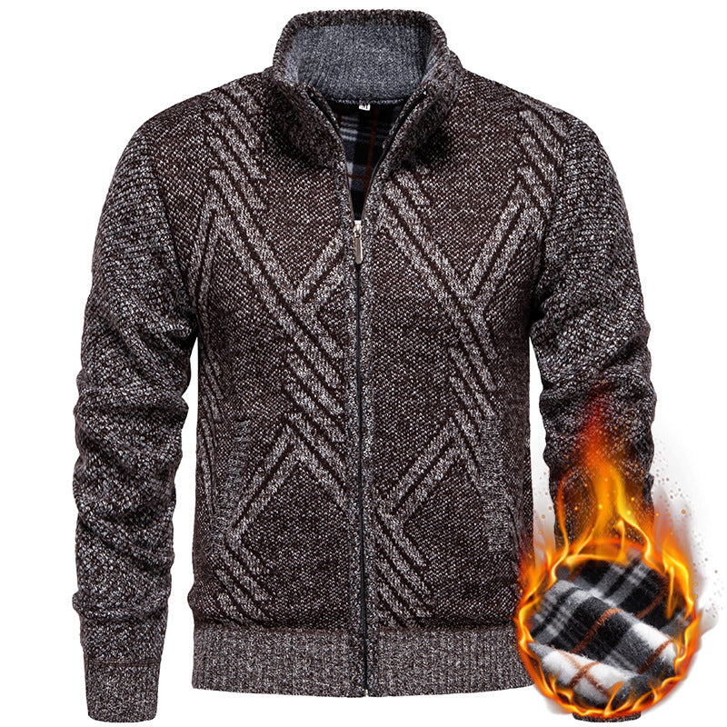 Herren Strickjacke Sportlich Zopfmuster Modern - BerlinGlamour