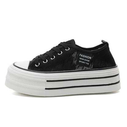 Damen Plateau Sneaker Hoch Modisch Strapazierfähig