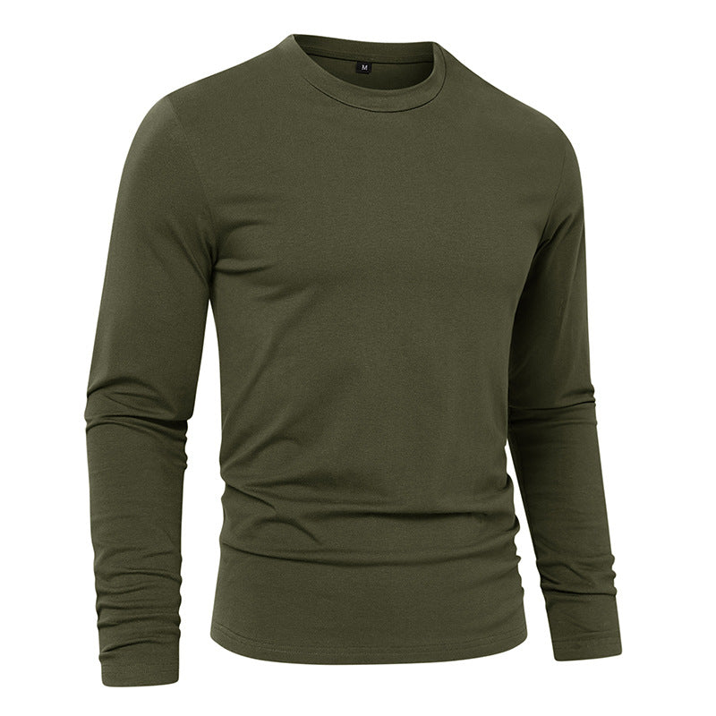 Herren Langarmshirt Weich Baumwolle Komfort Fit