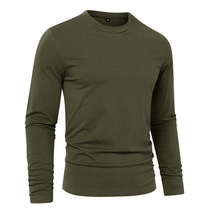 Herren Langarmshirt Weich Baumwolle Komfort Fit