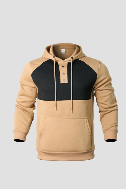 Herren Kapuzenpullover Sportlich Zwei-Ton-Design Modern