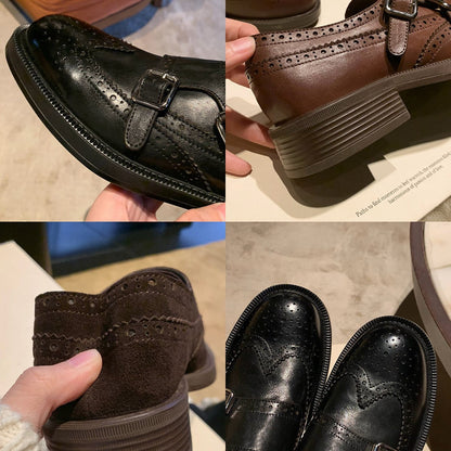 Damen Schnürschuhe Elegante Brogue Schuhe Hochwertig