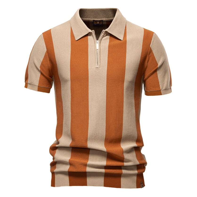 Herren Poloshirt Modern Streifenmuster SlimFit