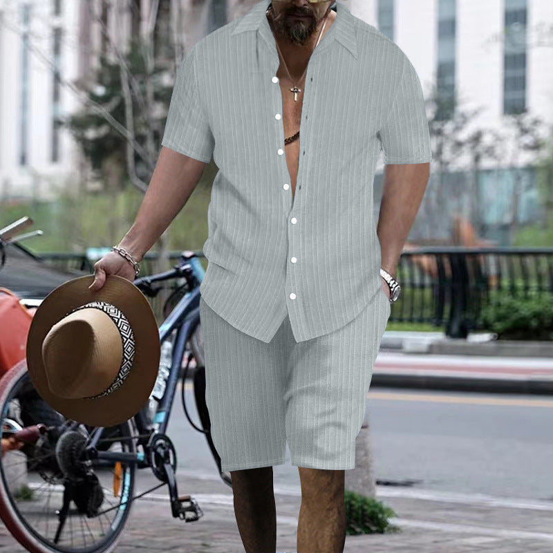 Herren Anzug Streifenlook Modern Freizeit