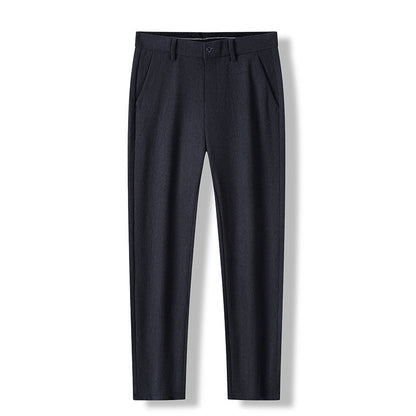 Herren Anzughose Slim Fit Modern Elegant Schwarz