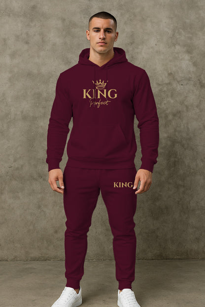 Herren Sportswear Set Kapuzenpullover Jogginghose Grau