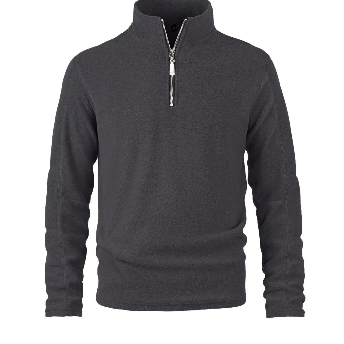 Herren Fleece-Pullover Warm Halb-Reißverschluss - BerlinGlamour