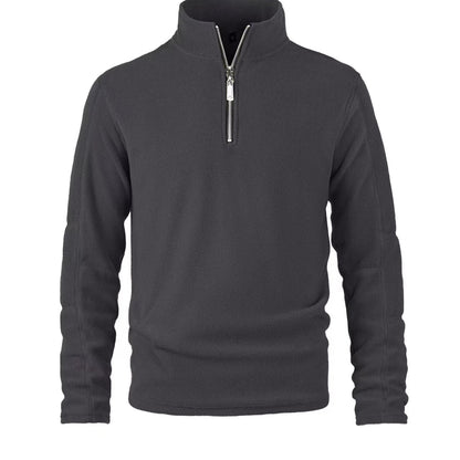 Herren Fleece-Pullover Warm Halb-Reißverschluss - BerlinGlamour