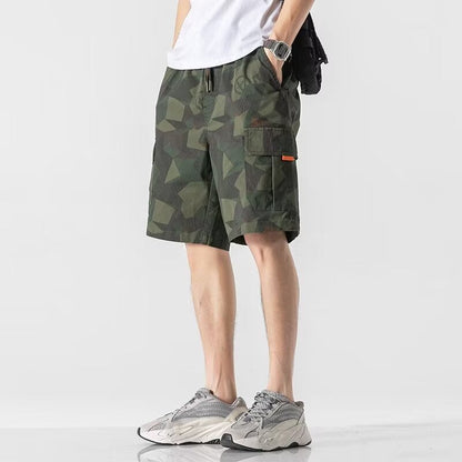 Herren Cargo Shorts Camouflage Modern Mit Taschen