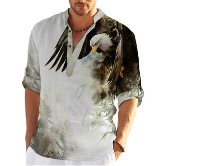 Männer Hemd Kurzarm Wolf Motiv Berlin Style