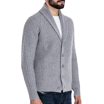 Herren Strickjacke Modern Schalkragen Übergröße