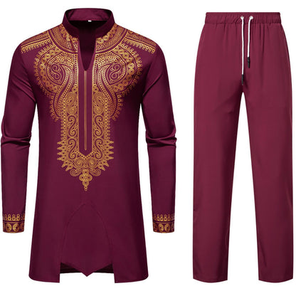 Herren Kaftan Outfit Traditionell Stickerei Elegante Mode
