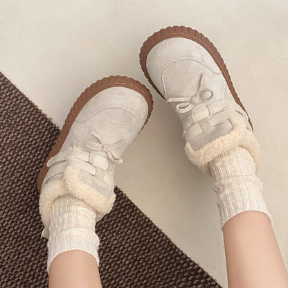 Damen Winterboots Bequem Rutschfest mit Weichem Kunstfell