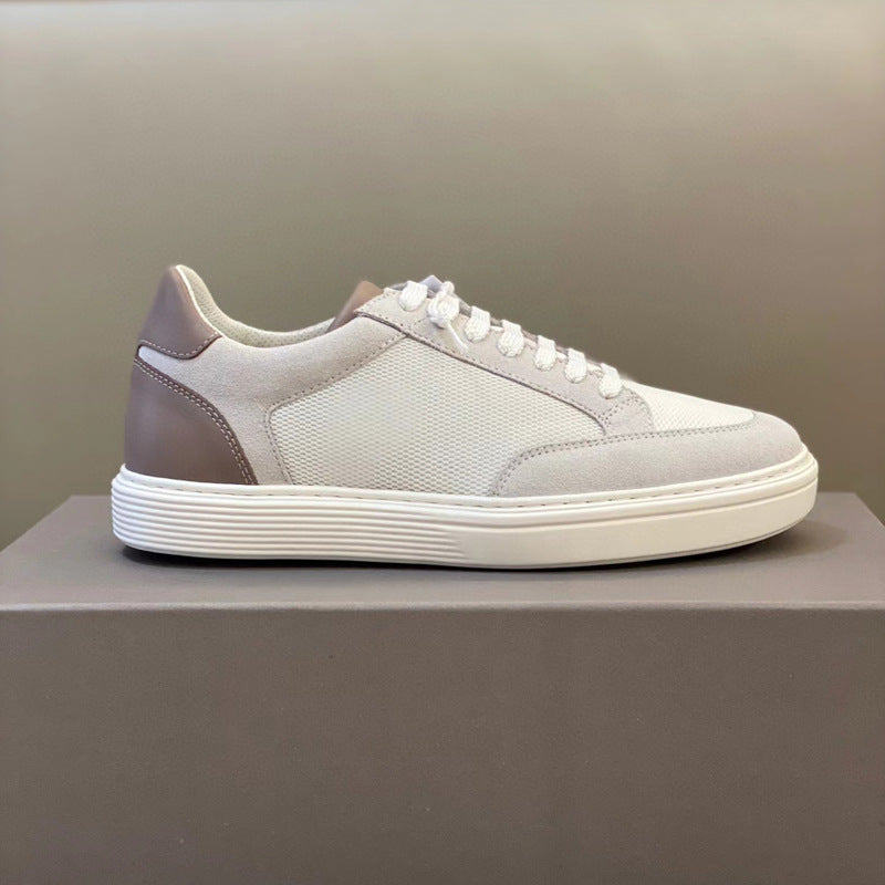 Damen Sneaker Sportlich Atmungsaktiv Mesh Wildleder