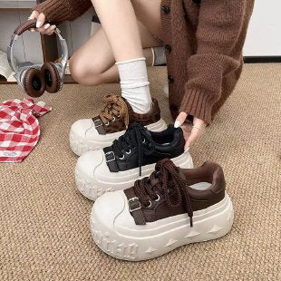Damen Plateau Sneaker Bequem Trendy Höhe Schuhe - BerlinGlamour