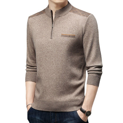 Eleganter Herren Pullover Halbzip Modern