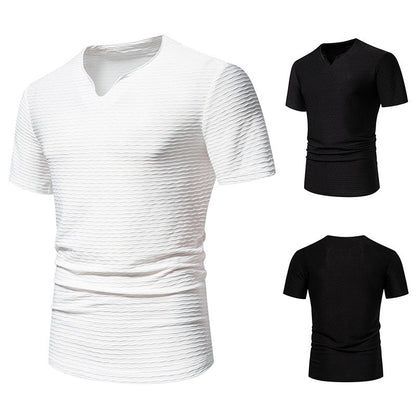 Herren T-Shirt Kurzarm Wellenmuster Trendig Sommer - BerlinGlamour