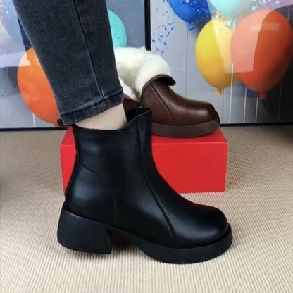 Damen Stiefeletten Warm Rutschfest Komfort Schuhe Winter