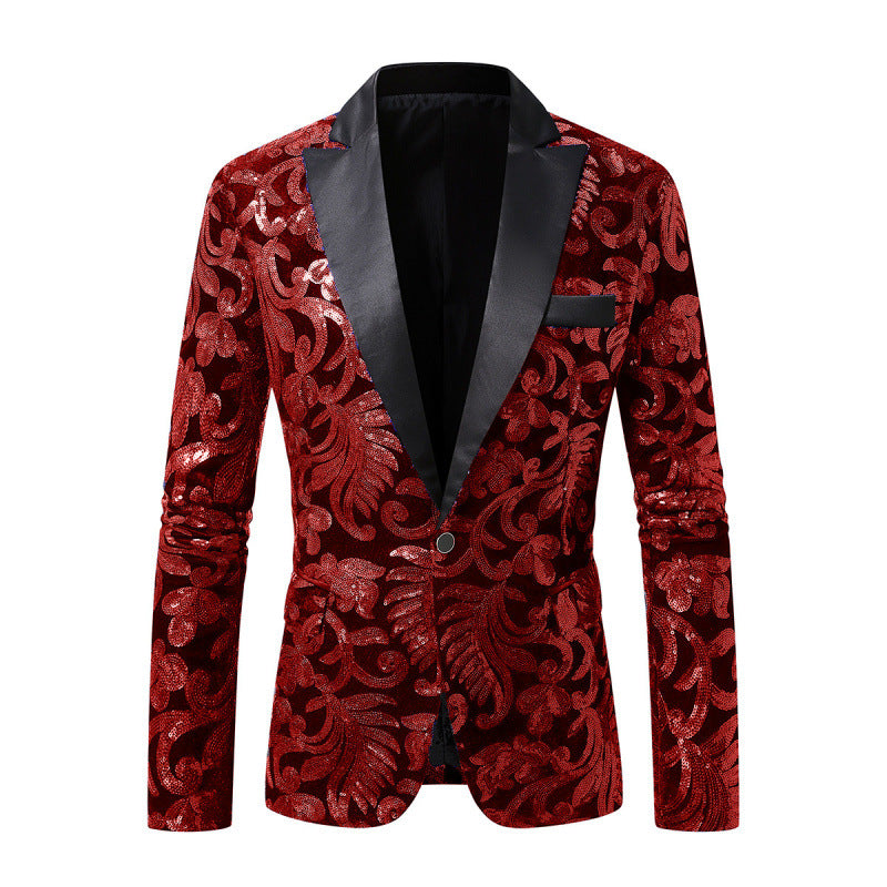 Herren Samtblazer Elegant mit Glanzakzenten
