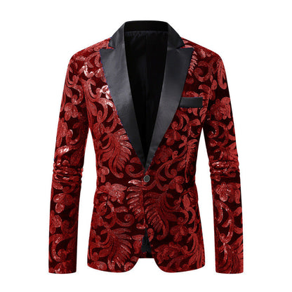 Herren Samtblazer Elegant mit Glanzakzenten