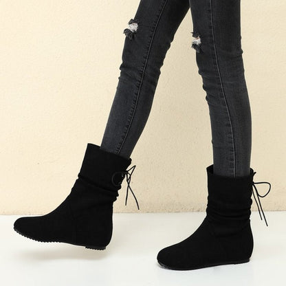 Damen Stiefeletten Rutschfest Elastisch Schick