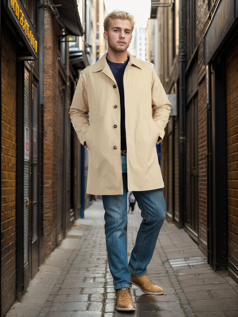 Herren Wetterjacke Übergangsjacke Wasserdicht mit Taschen