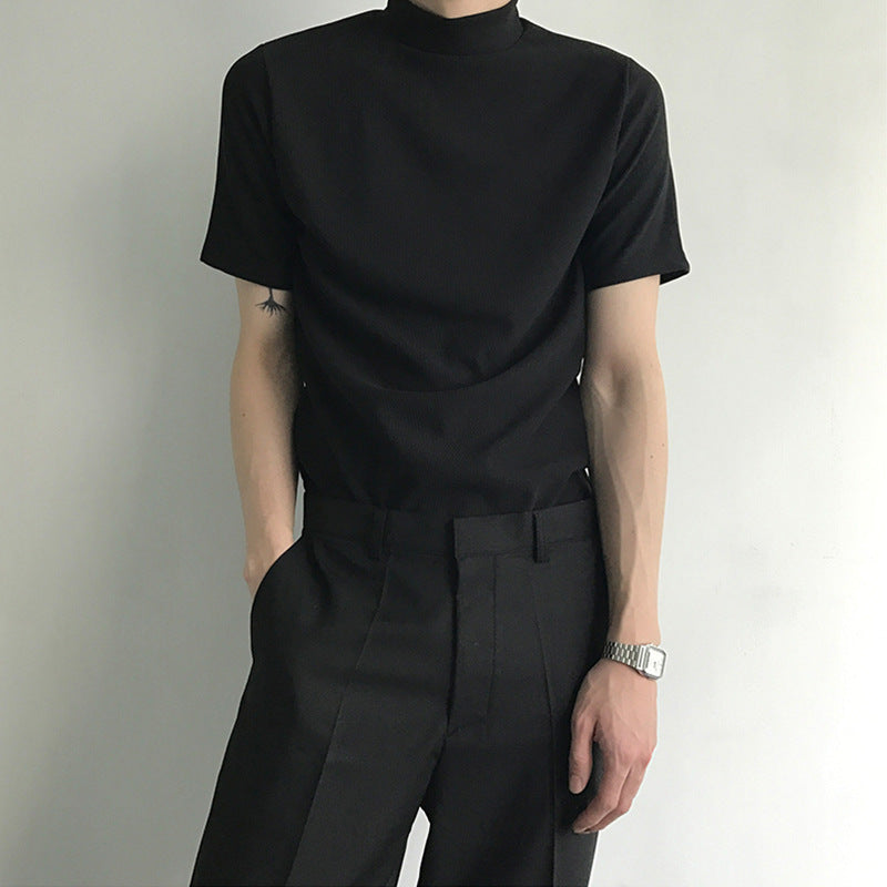 Herren Polohemd Modern Stehkragen Slim Fit - BerlinGlamour