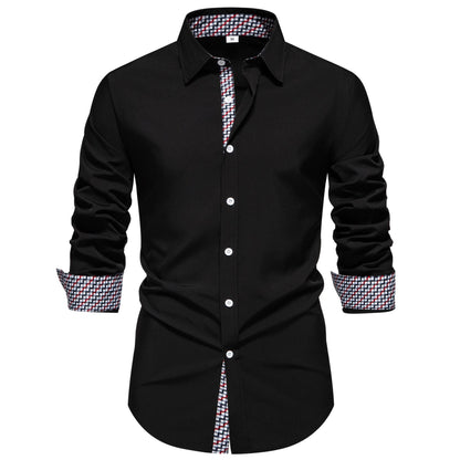 Herren Langarmhemd Modern Slim Fit Elegant
