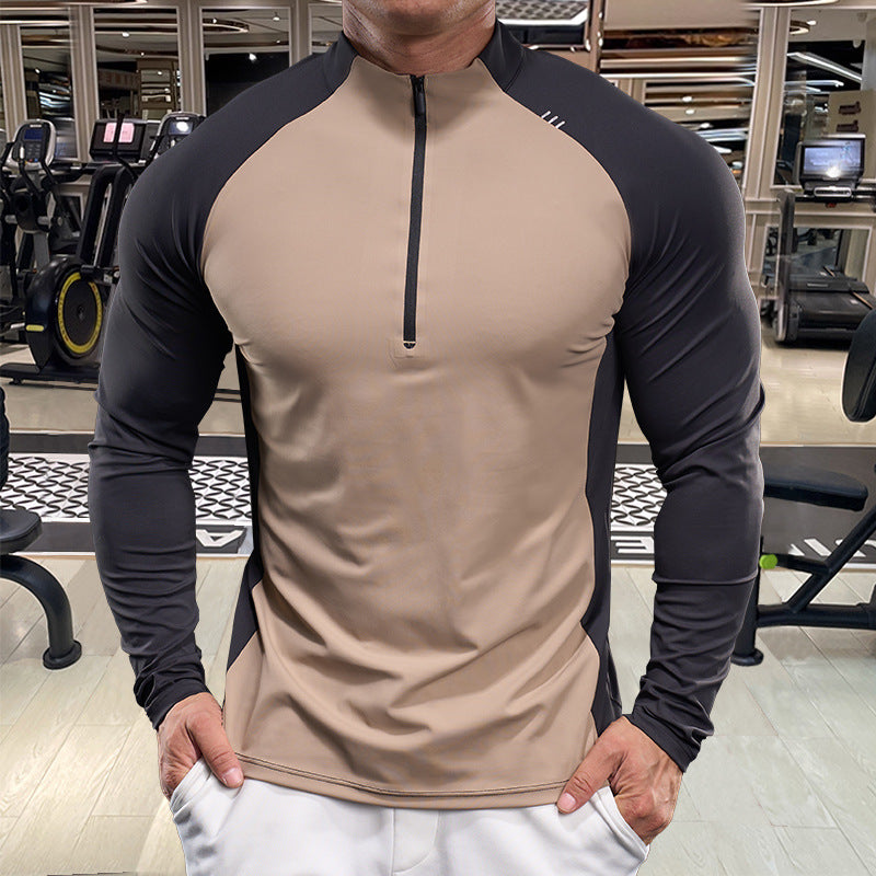 Herren Funktionsshirt Raglan Ärmel Half-Zip Sportlich