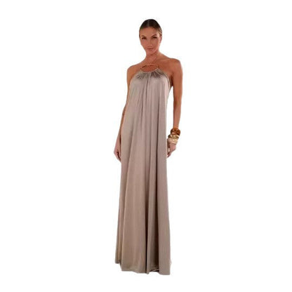 Langes Abendkleid mit Halsband Elegant