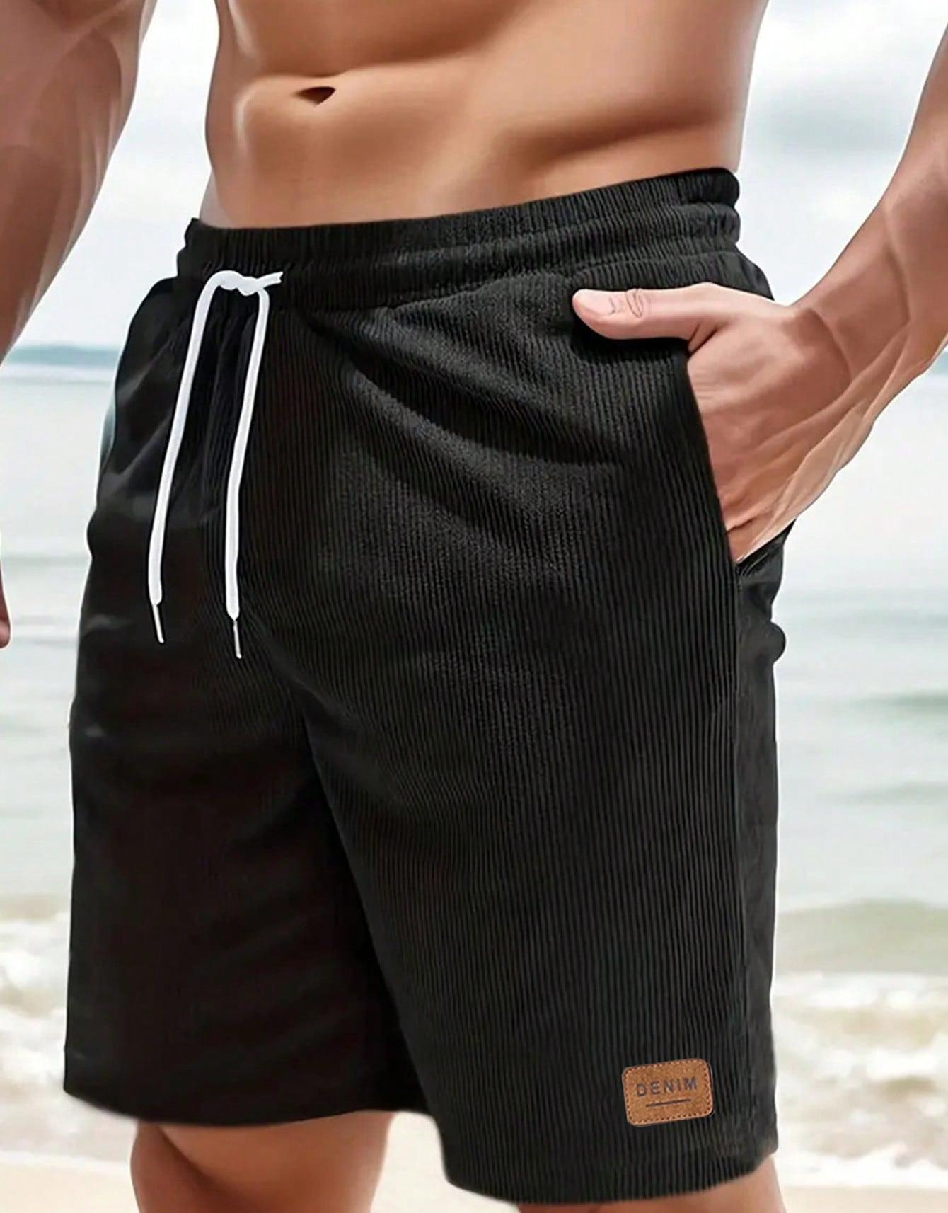 Herren Shorts Denim Lässig Elastisch Mit Seitentaschen