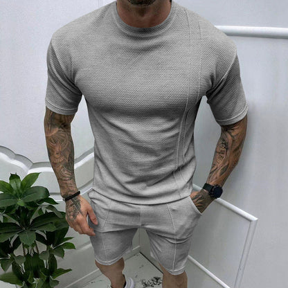 Herren Sportset Kurzarm Atmungsaktiv Funktionales Aktivwear