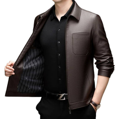 Herren Lederjacke Modern Schnitt Praktisch Berlin Style