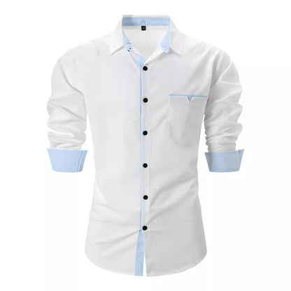 Herren Hemd Kontrastkragen Elegantes Design Berlin - BerlinGlamour