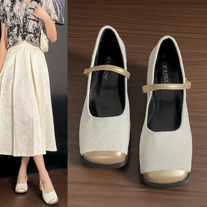 Damen Schuhe Mary Jane Elegantes Design mit verstellbarem Riemen