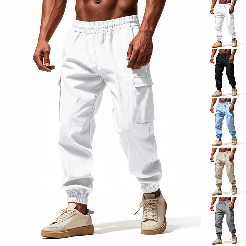 Herren Trainingshose elastisch mit Seitentaschen Sportlich