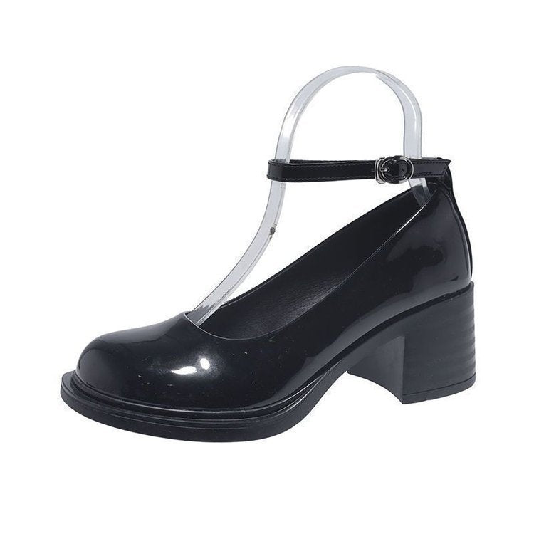 Damen Plateau Pumps High Heel mit verstellbarem Riemen Elegante Schuhe