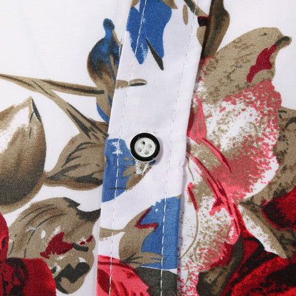 Herren Hemd Langarm Modern Floral Style